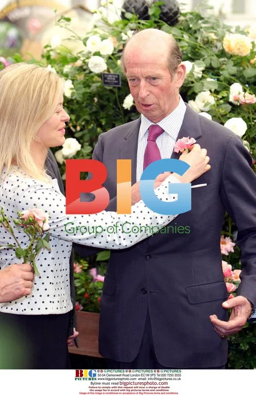 Helen Taylor with the Duke at Chelsea Flower Show