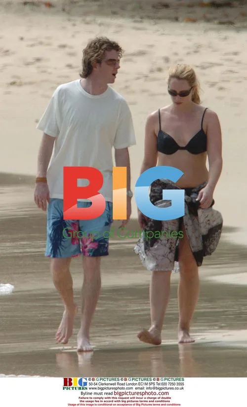 Steve McManaman and Wife on Barbados Beach