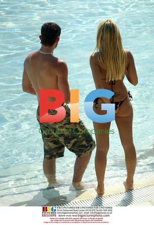 Jodie Marsh and Scott Sullivan by Pool