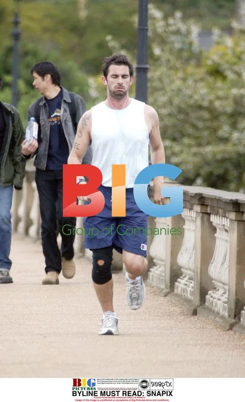 Actor Cristian Solimeno Runs in London Park