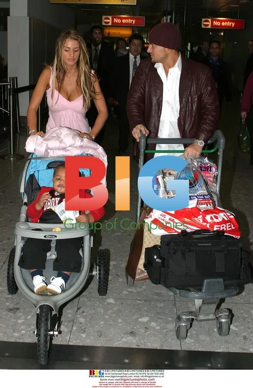 Katie Price, Peter Andre, and Son Harvey Depart London