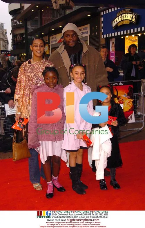 Boxer Audley Harrison and family at 'Incredibles' premiere