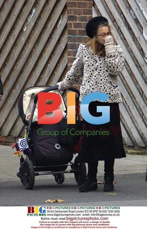 Helena Boham Carter out with family in London