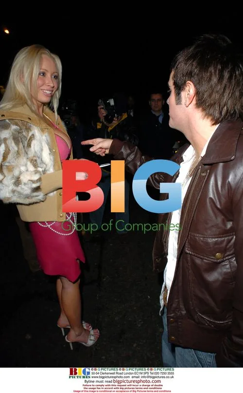 Glamour model meets pop star outside London club