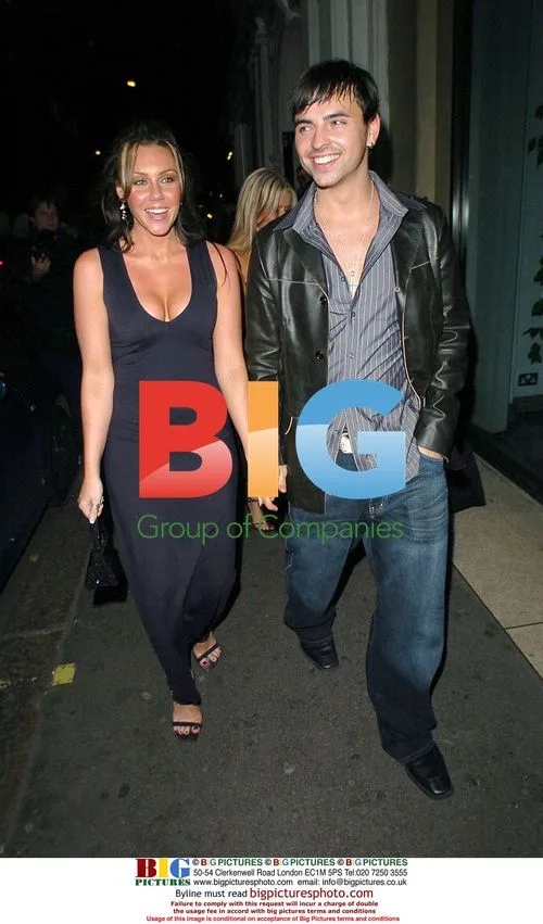 Michelle Heaton, Andy Scott-Lee, and Andrew Newton at birthday party