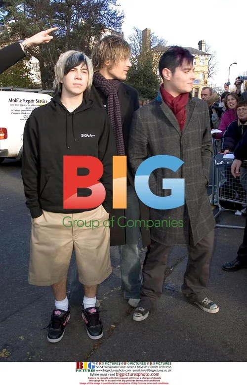 Boy band Busted at Band Aid recording
