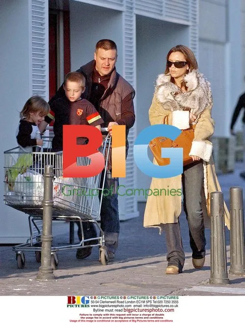 Victoria Beckham with sons shopping in Madrid