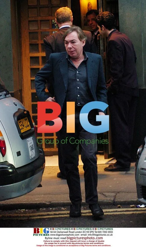 Andrew Lloyd Webber leaving Ivy restaurant