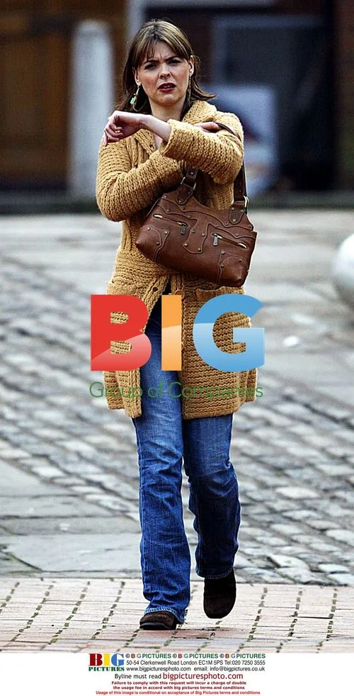 Kate Ford Arriving on Coronation Street Set