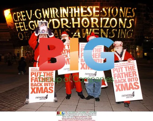 Fathers 4 Justice Protests at Wales Millennium Centre