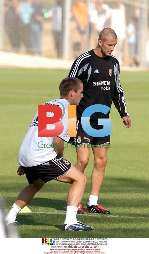 Beckham and Owen Train for Real Madrid