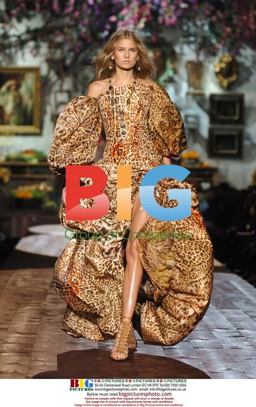 Model walks Roberto Cavalli Spring/Summer 2005 at MFW