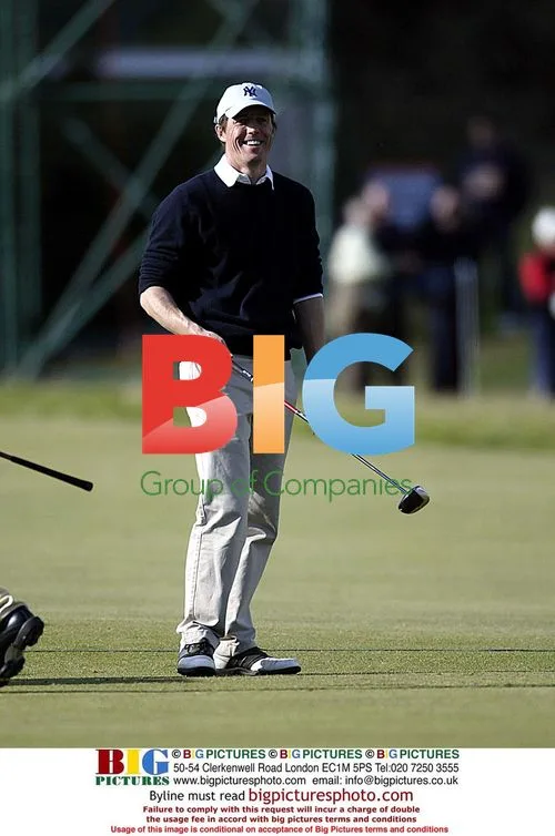 Hugh Grant at Dunhill Links Pro/Celeb Golf