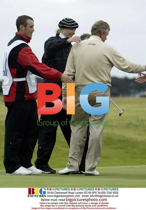 Colin Montgomery and Jodie Kidd at Dunhill Links Championship