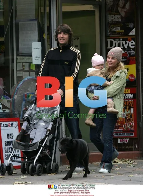 Gail Porter-Hipgrave and family stroll in London