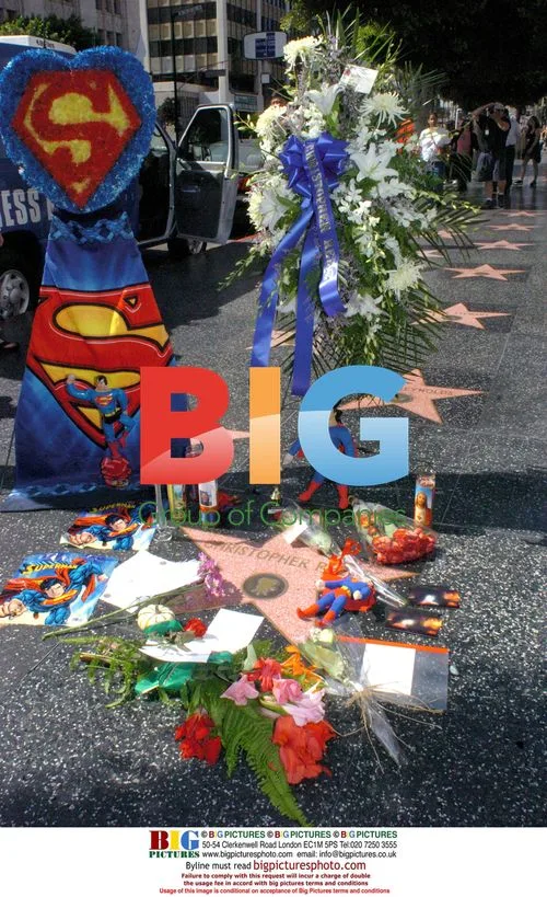 Flowers on Christopher Reeve's Hollywood Star