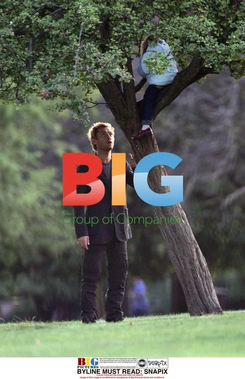 Jude Law with children in London park