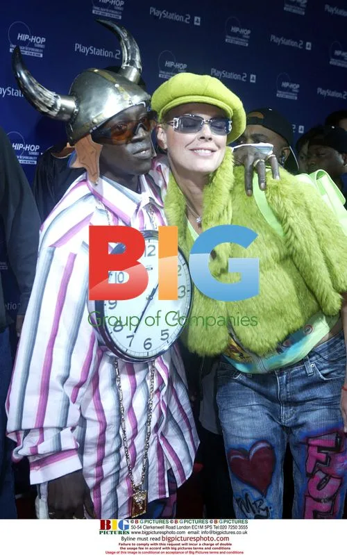 Flava Flav and Brigette Nielson at Voter Drive Event