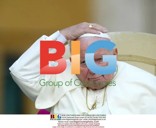 Tired Pope John Paul II in Vatican