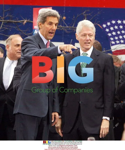 John Kerry and Bill Clinton at Campaign Rally