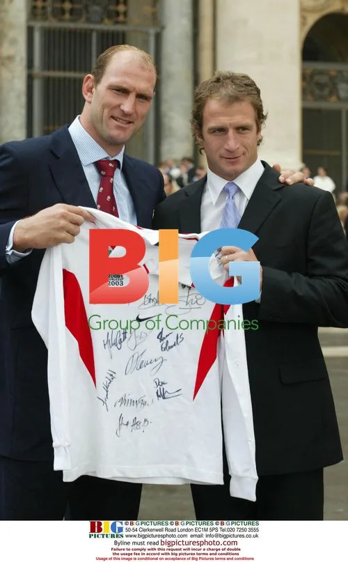 Rugby Players Meet Pope John Paul II