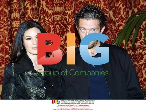 Actors Vincent Cassel and Monica Belluci at Agents Secrets event
