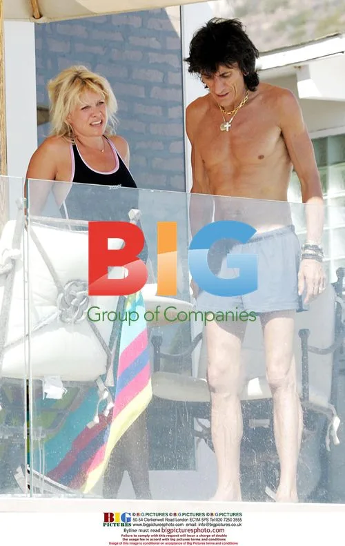 Ron Wood and Wife Jo Relaxing in Malibu