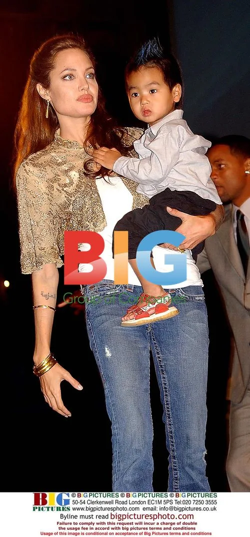 Angelina Jolie and Maddox at 'Shark Tale' Premiere