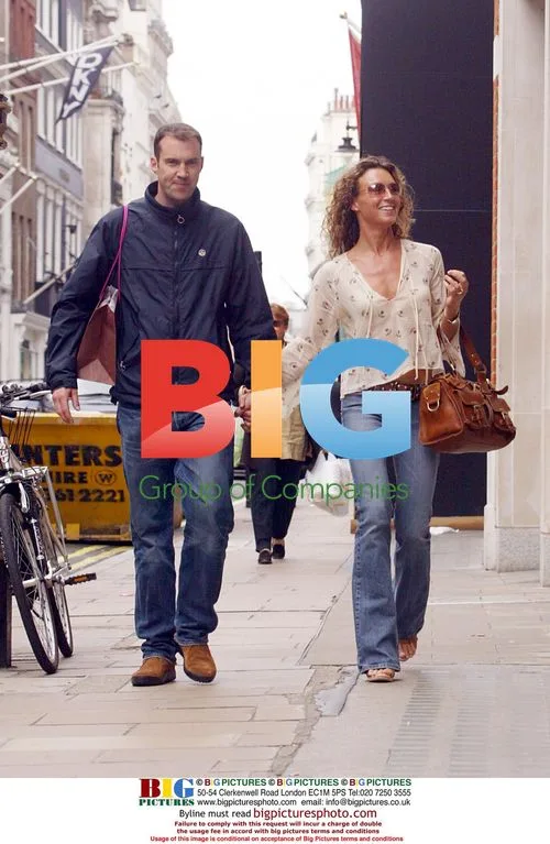 Johnny Vaughan and wife Antonia shopping in London