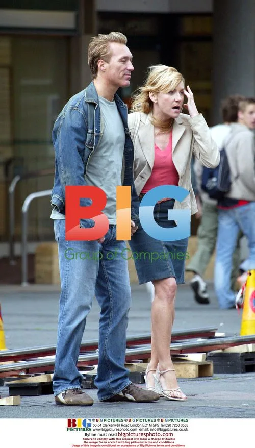 Martin Kemp and Michelle Collins on Set