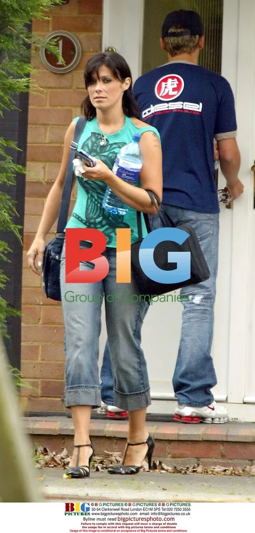 Kym Marsh and Jack Ryder outside their home