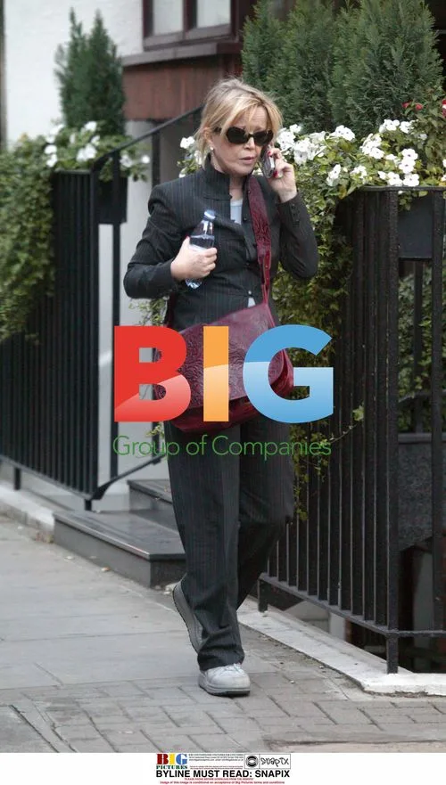 Angharad Rees Chatting on Phone in London