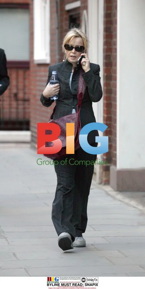 Angharad Rees Chatting on Mobile in London