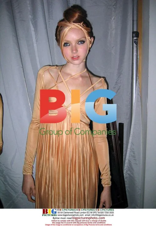 Model Lily backstage at Rafael Lopez show