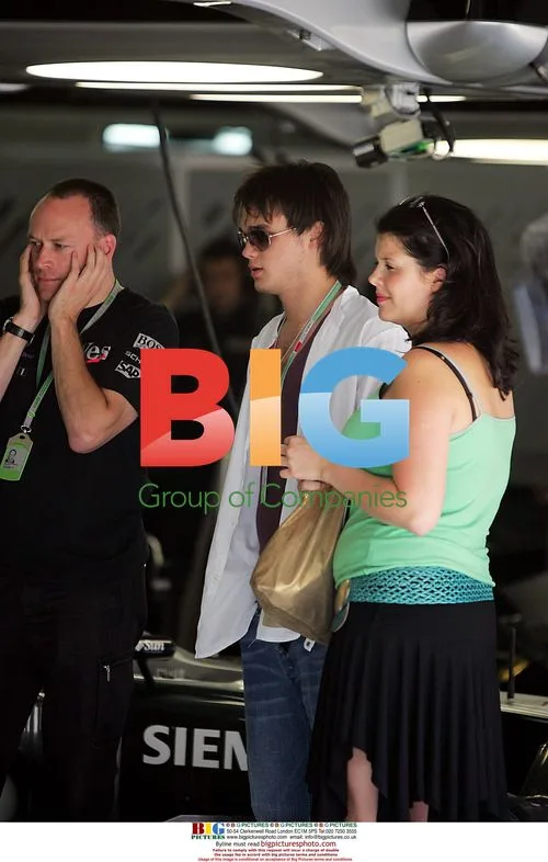 Gareth Gates with Formula One McLaren Team