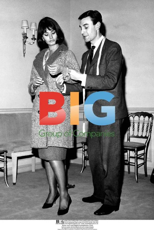 Sofia Loren Tries on Guy Laroche Coat