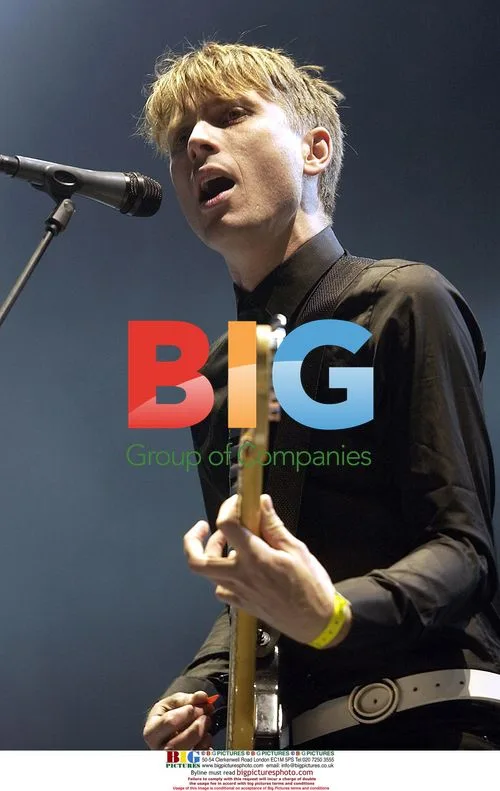 Alex Kapranos of 'Franz Ferdinand' performing