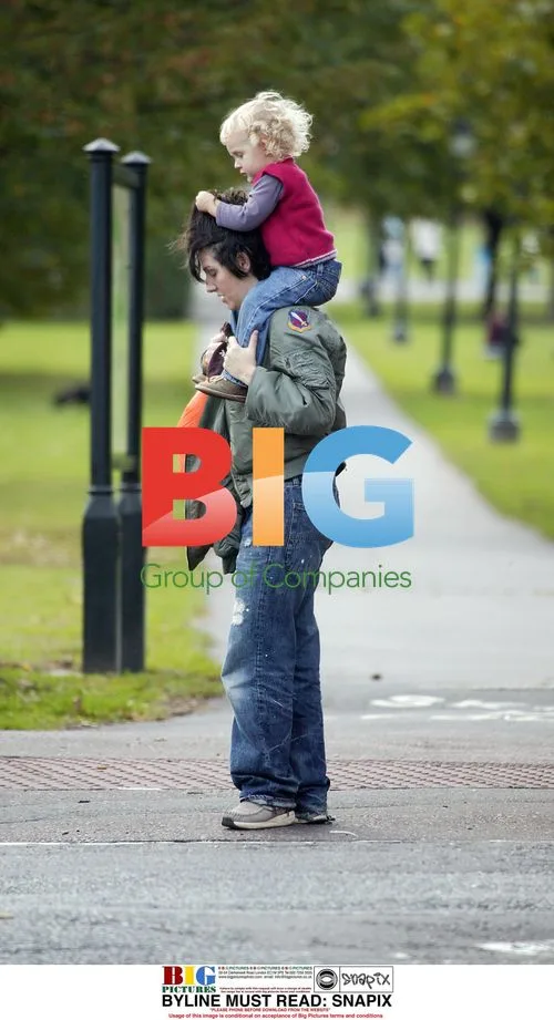 Sharleen Spiteri and daughter Misty in park