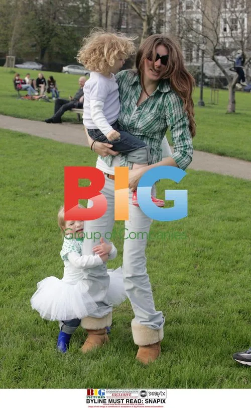 Jools Oliver and Daughters at the Park