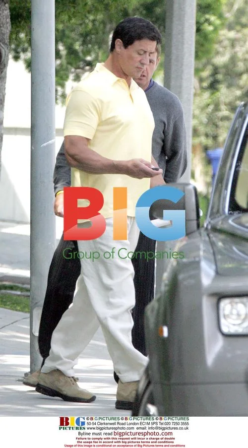 Sylvester Stallone visits Malibu in Rolls Royce