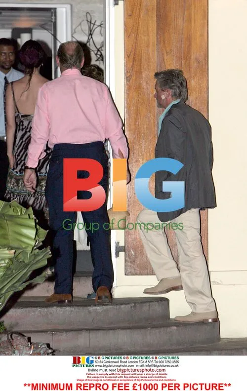 Michael Douglas and Catherine Zeta-Jones Dine in Barbados
