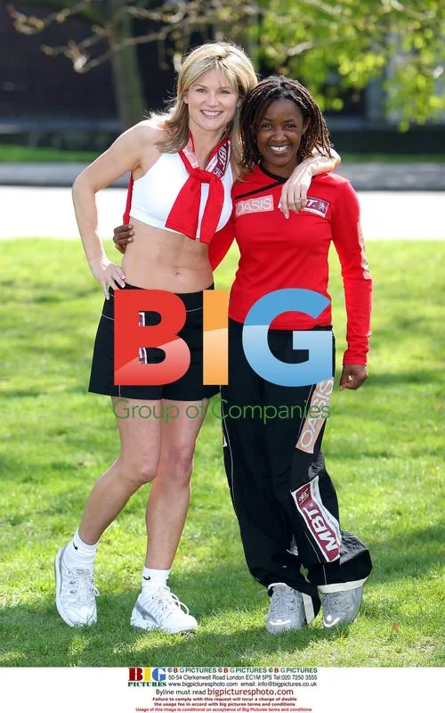 Anthea Turner and Diane Louise Jordan at London Marathon Photocall