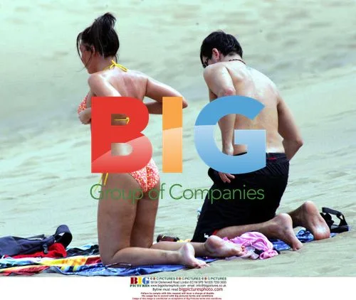 Michelle Heaton and Andy Scott-Lee on Canary Islands Beach