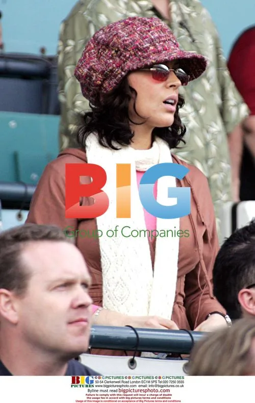 Alyssa Milano at Santa Anita Racetrack