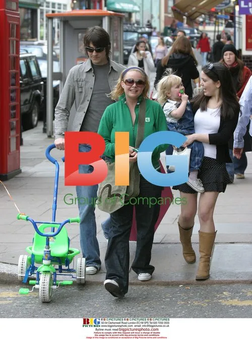 Gail Porter and family in North London