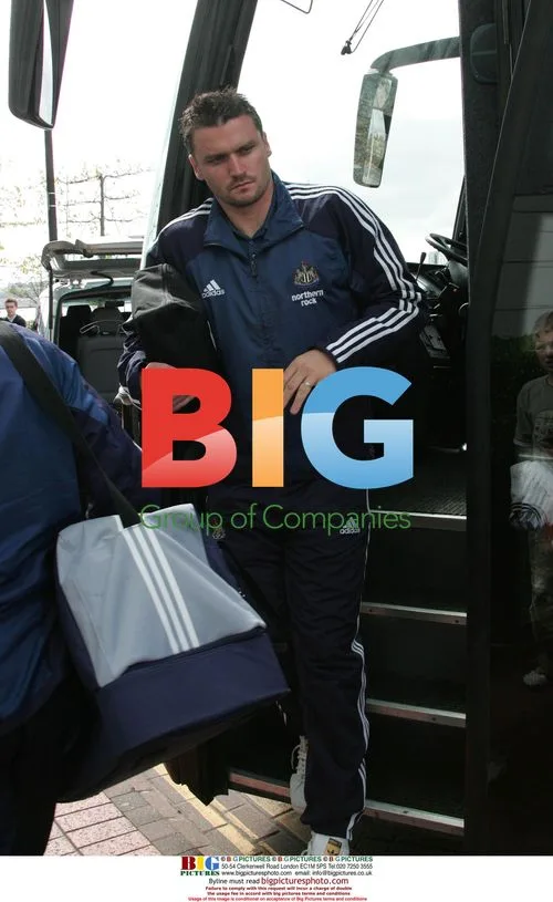 Newcastle team arrives at hotel in Cardiff