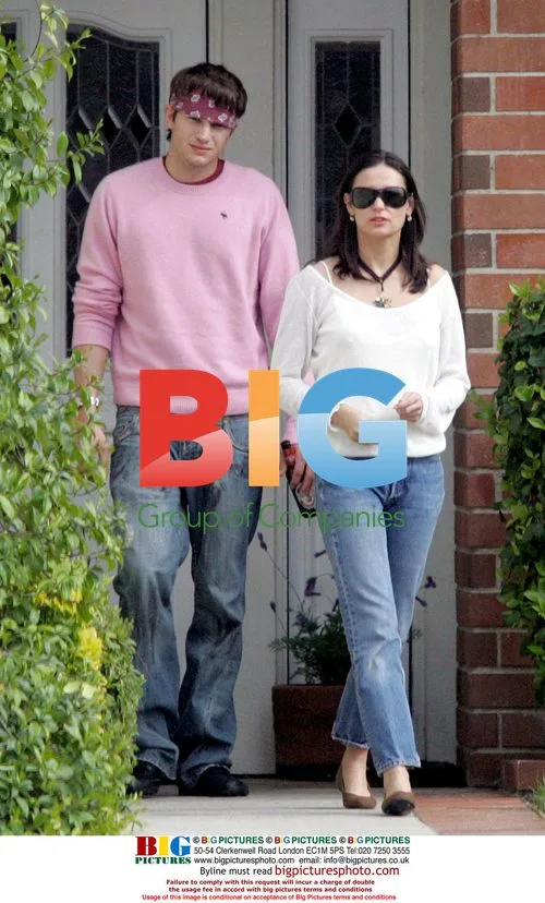 Demi Moore and Ashton Kutcher at Malibu Party