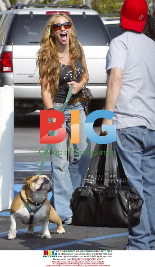 Drea de Matteo struggles to control bulldog