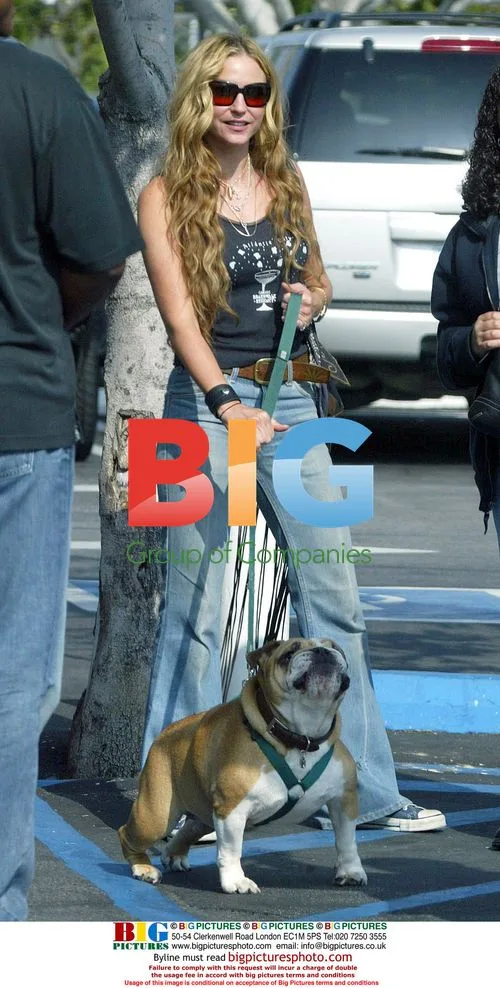Drea de Matteo struggles to control bulldog