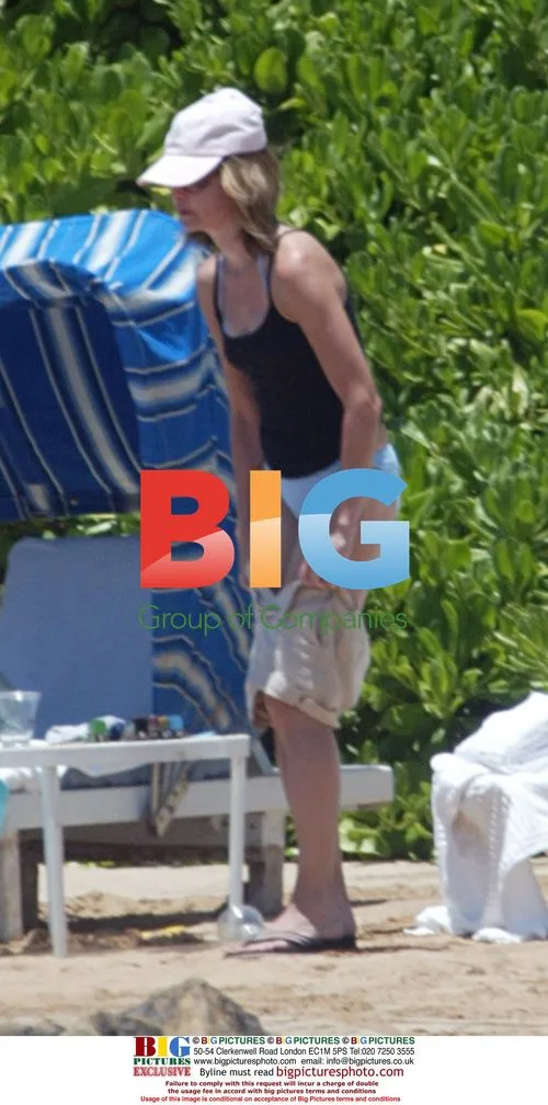 Calista Flockhart and son Liam on vacation